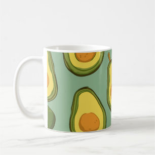 Cute Avocado Pattern Mug