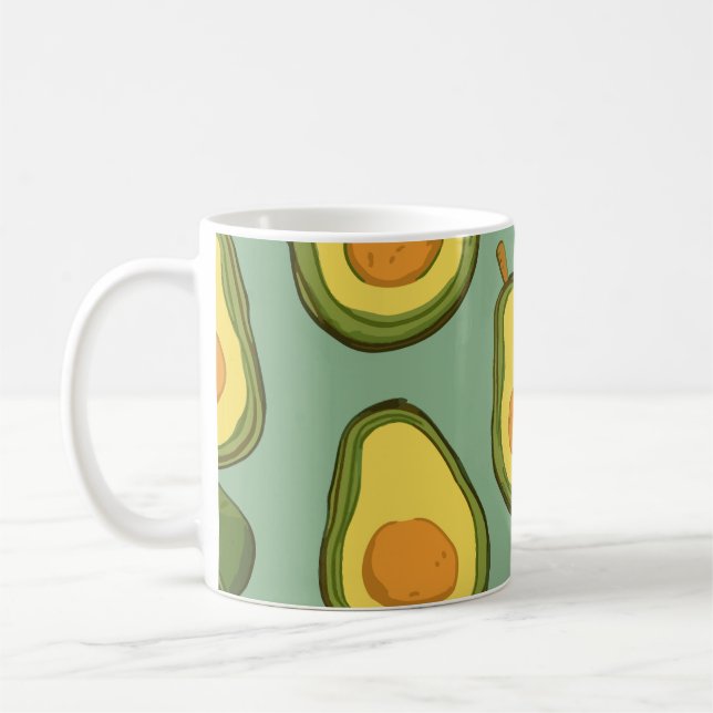 Cute Avocado Pattern Mug (Left)