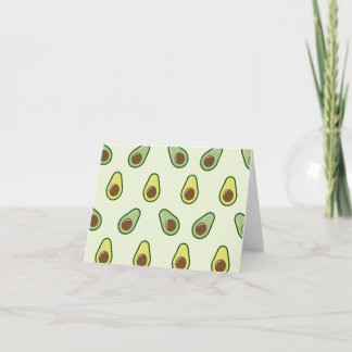 Cute Avocado Pattern  Thank You Card