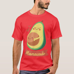 Cute Avocado Pregnant Mum Funny Mamacado Avocado M T-Shirt