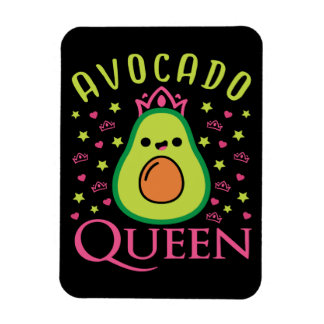 Cute Avocado Queen with Heart Keto Girl Cooking Magnet