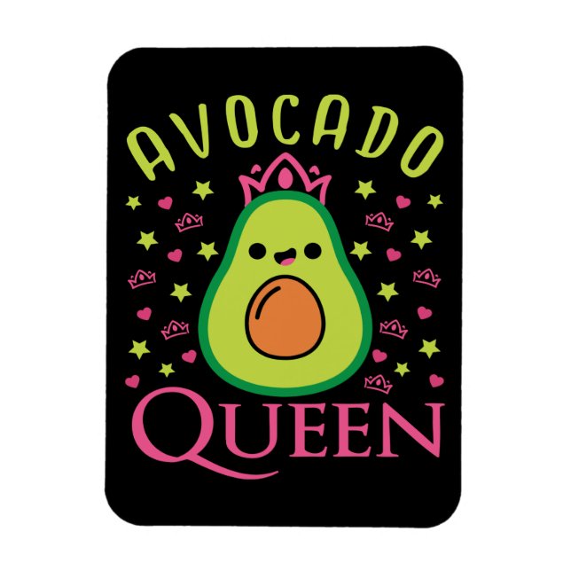 Cute Avocado Queen with Heart Keto Girl Cooking  Magnet (Vertical)