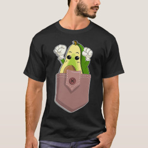 Cute Avocado Seed Ketosis Keto Diet Funny Pocket A T-Shirt
