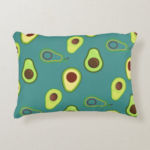 Cute Avocado slice summer Green gradient Pattern Decorative Cushion
