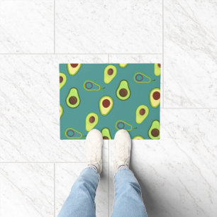 Cute Avocado slice summer Green gradient Pattern Doormat