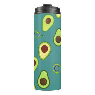 Cute Avocado slice summer Green gradient Pattern Thermal Tumbler