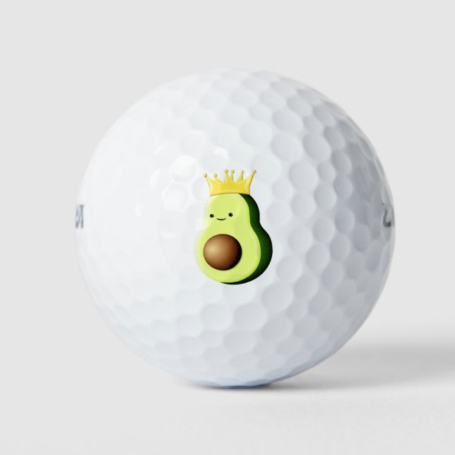 Cute Avocado The King Of All Fruits Golf Balls (Front)