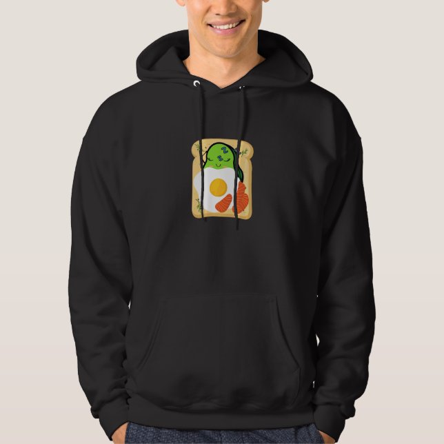 Cute Avocado Toast For Girls Women Avocado  & Vega Hoodie (Front)