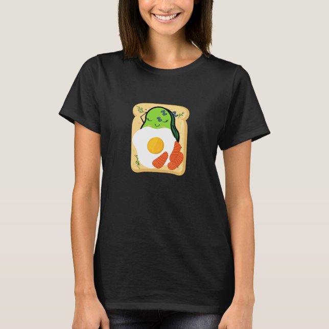 Cute Avocado Toast For Girls Women Avocado  & Vega T-Shirt (Front)