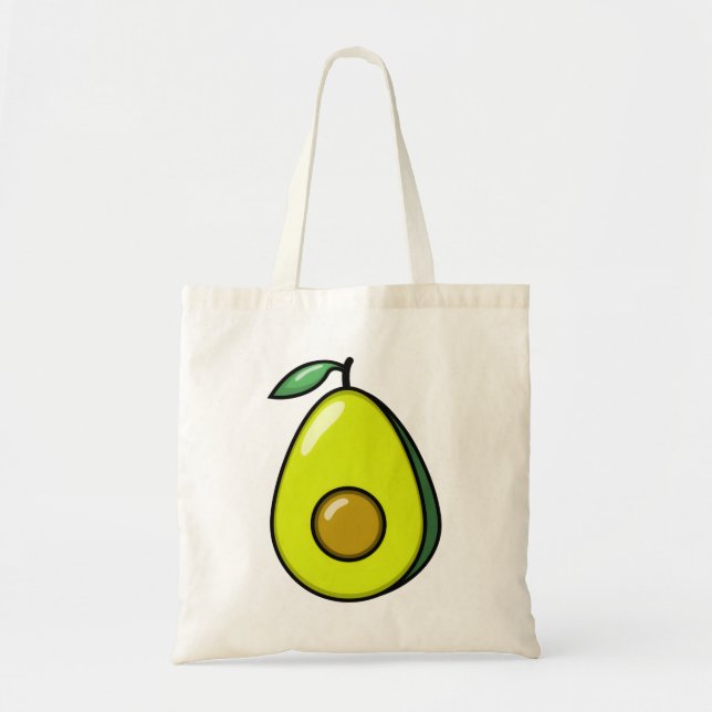 Cute Avocado Tote Bag (Front)