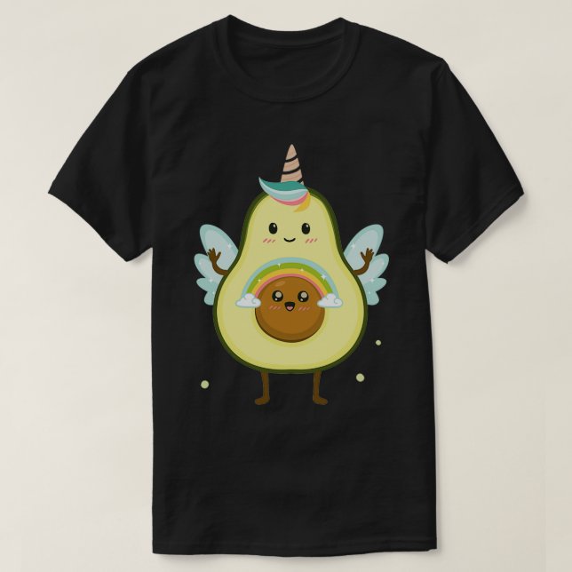 Cute avocado unicorn T-Shirt (Design Front)