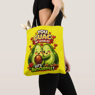 Cute Avocado Valentine’s Love Design, kawaii Love Tote Bag