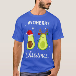 Cute Avocado Xmas Gift Idea Funny Avo Merry Christ T-Shirt