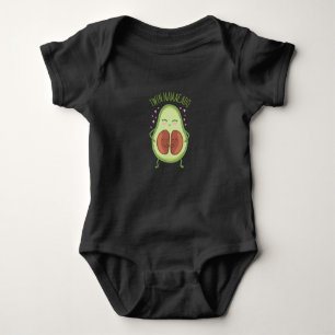 Cute Avocado Young Mummy Baby Bodysuit