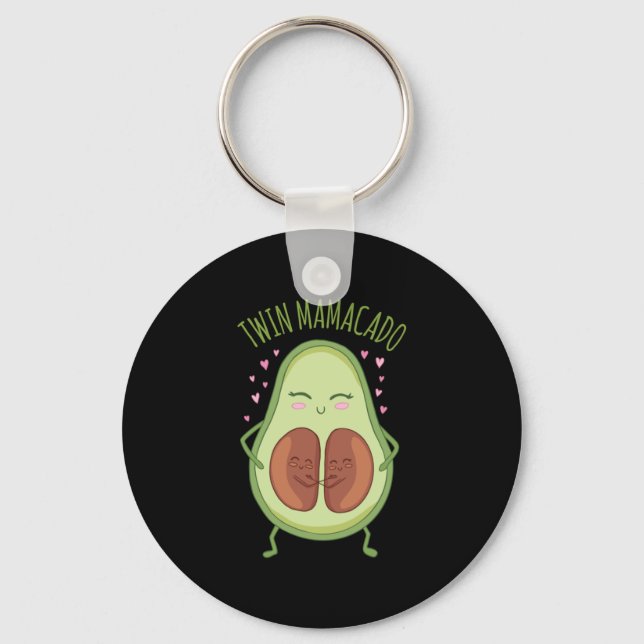 Cute Avocado Young Mummy Key Ring (Front)