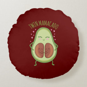 Cute Avocado Young Mummy Round Cushion