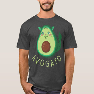 Cute Avogato Cat Avocado Half with SeedT-Shirt T-Shirt