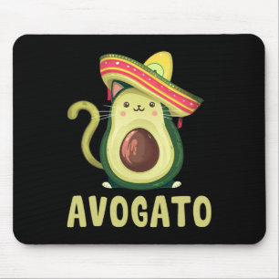 Cute Avogato Funny Cinco De Mayo Cat Avocado Kids Mouse Pad