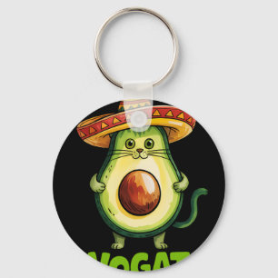 Cute Avogato Sombrero Cat Funny Cinco De Mayo Wome Key Ring