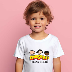 Cute Awesome Human being Baby kids Tshirts