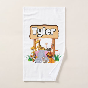 Cute Awesome Zoo Animal Kid's Hand Towel