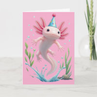 Cute Axolotl Birthday Pun Funny Gift