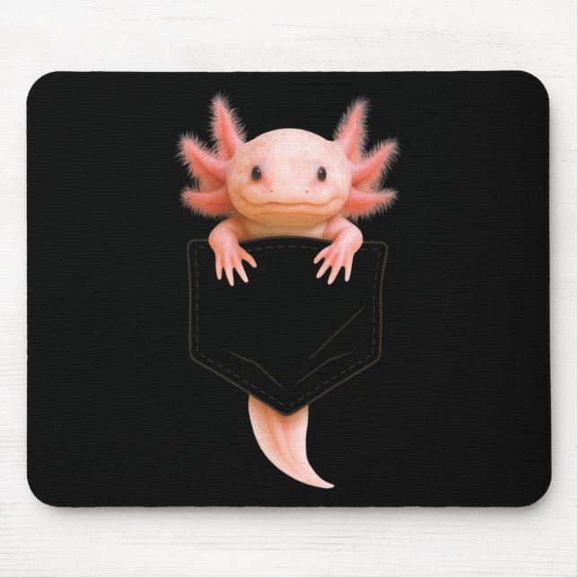 Cute Axolotl Cket Funny For Men Women Teen Kid Lon Mouse Pad (Front)