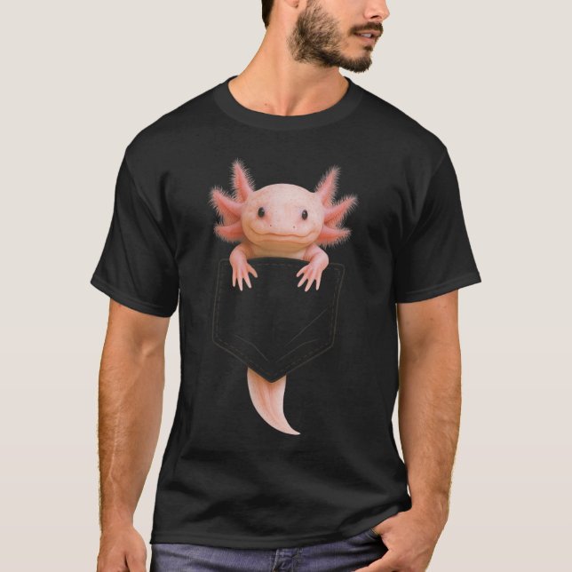Cute Axolotl Cket Funny For Men Women Teen Kid  T-Shirt (Front)