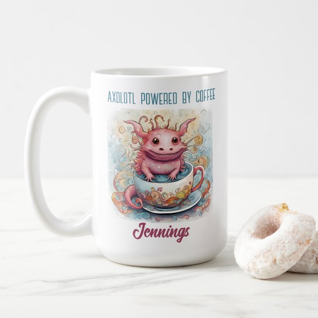 Cute Axolotl Coffee Mug (With Donut)