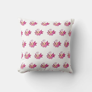 Cute Axolotl Comic in cartoon style Cushion