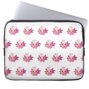 Cute Axolotl Comic in cartoon style Laptop Sleeve