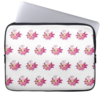 Cute Axolotl Comic in cartoon style Laptop Sleeve