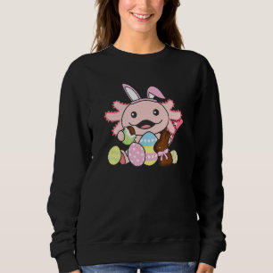 Cute Axolotl Easter Egg Candy For Easter Day Girls Sweatshirt