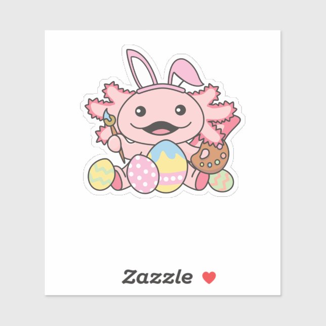 Cute Axolotl Easter With Easter Eggs As Easter (Sheet)