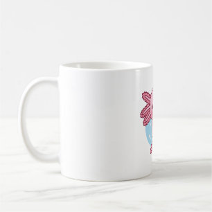 Cute Axolotl Eating Popsicle Ice Cream Coffee Mug