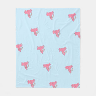 Cute Axolotl Fleece Blanket