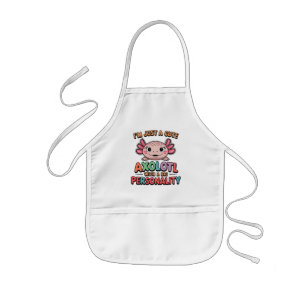 Cute Axolotl funny saying colourful design gift Kids Apron