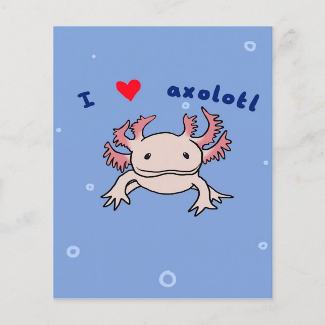 Cute Axolotl Gift| Axolotl For Valentines  (Front)