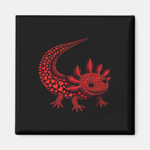 Cute Axolotl Heart Kids Mens Womens Valentine Axol Magnet