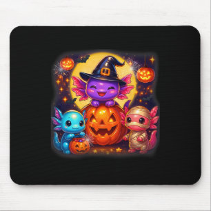 Cute Axolotl Jack O Lantern Halloween Costumes Boy Mouse Pad