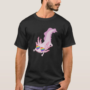 Cute Axolotl Lesbian Gay Pride LGBT Stuff Rainbow T-Shirt
