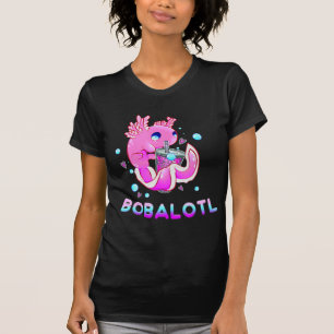Cute Axolotl Lover Bobalotl Boba Kawaii Anime Japa T-Shirt