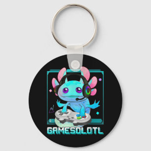 Cute Axolotl Lover Gamesalotl Gaming Axolotl Kids  Key Ring