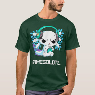 Cute Axolotl Lover Gamesalotl Gaming Axolotl Kids T-Shirt