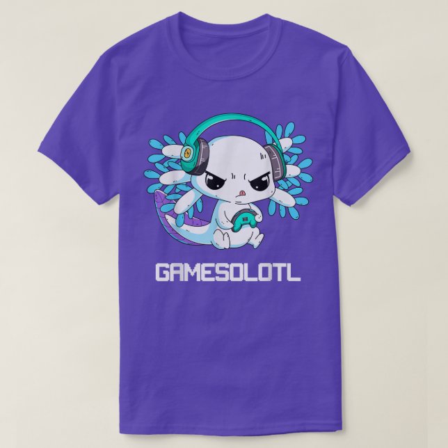 Cute Axolotl Lover Gamesalotl Gaming Axolotl Kids  T-Shirt (Design Front)