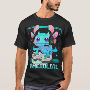 Cute Axolotl Lover Gamesalotl Gaming Axolotl Kids T-Shirt