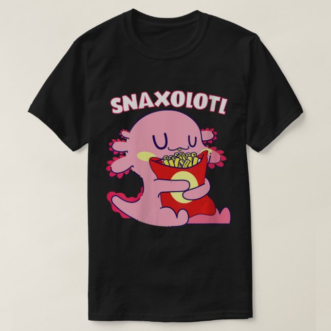 Cute Axolotl Lover Snaxolotl  (118)  T-Shirt (Design Front)