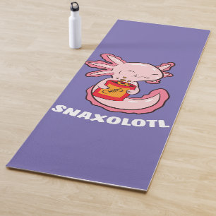 Cute Axolotl Lover Snaxolotl Kawaii Axolotl Food Yoga Mat