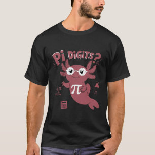 cute axolotl lovers math science, Funny Pi Day T-Shirt