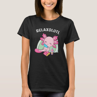 Cute Axolotl  Mexican Salamander Relaxolotl 3 T-Shirt